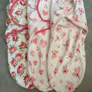 OS Mama Cheetah Baby Swaddle Blankets with Pink Trim